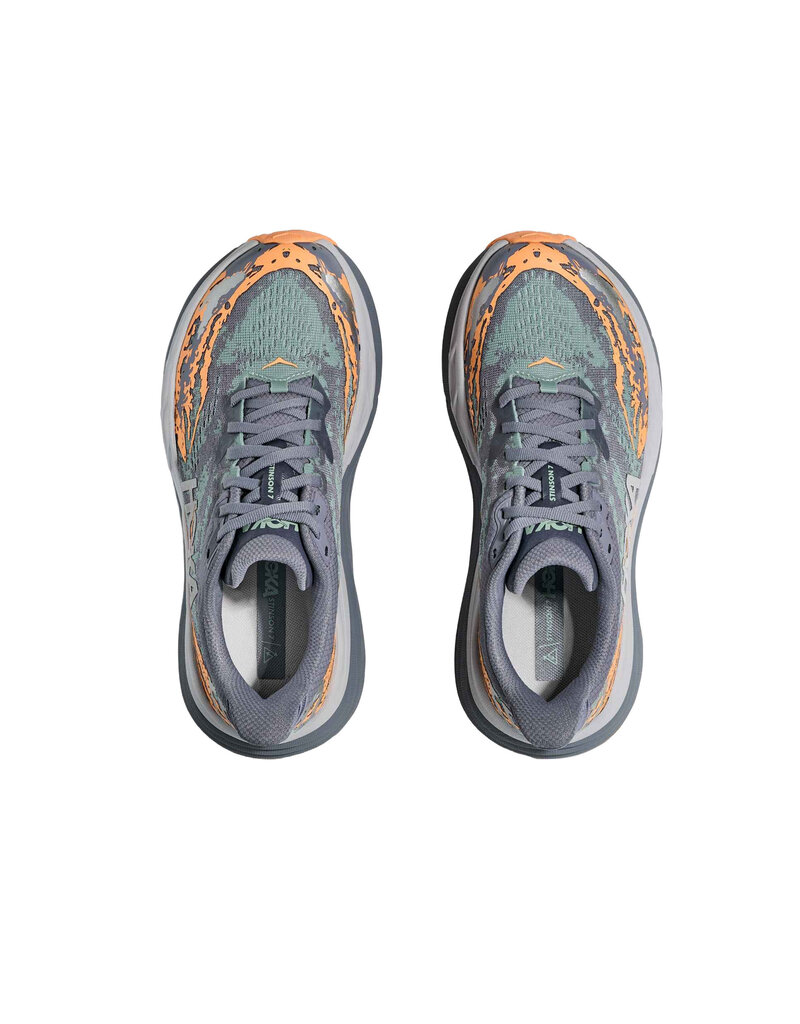HOKA ONE ONE WOMEN'S STINSON 7-GREY SKIES/PALE TANGERINE