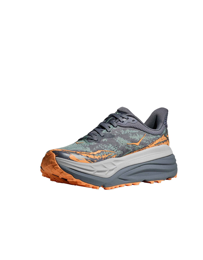 HOKA ONE ONE WOMEN'S STINSON 7-GREY SKIES/PALE TANGERINE