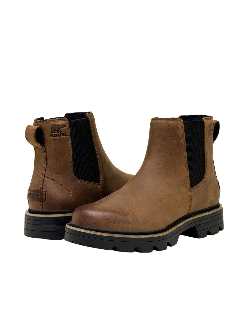 SOREL WOMEN'S REVEL RD CHELSEA WATERPROOF-TOBACCO/BLACK