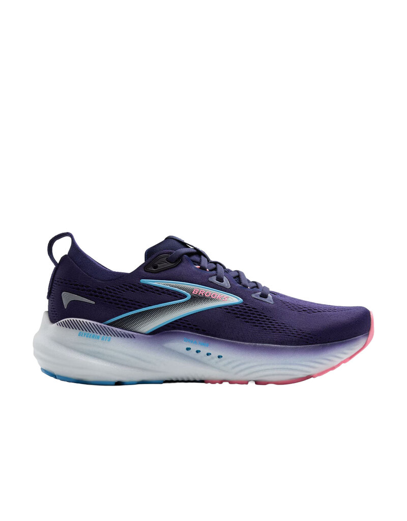 BROOKS WOMEN'S GLYCERIN GTS 22-BLUE RIBBON/PEACOAT/DIANTHUS