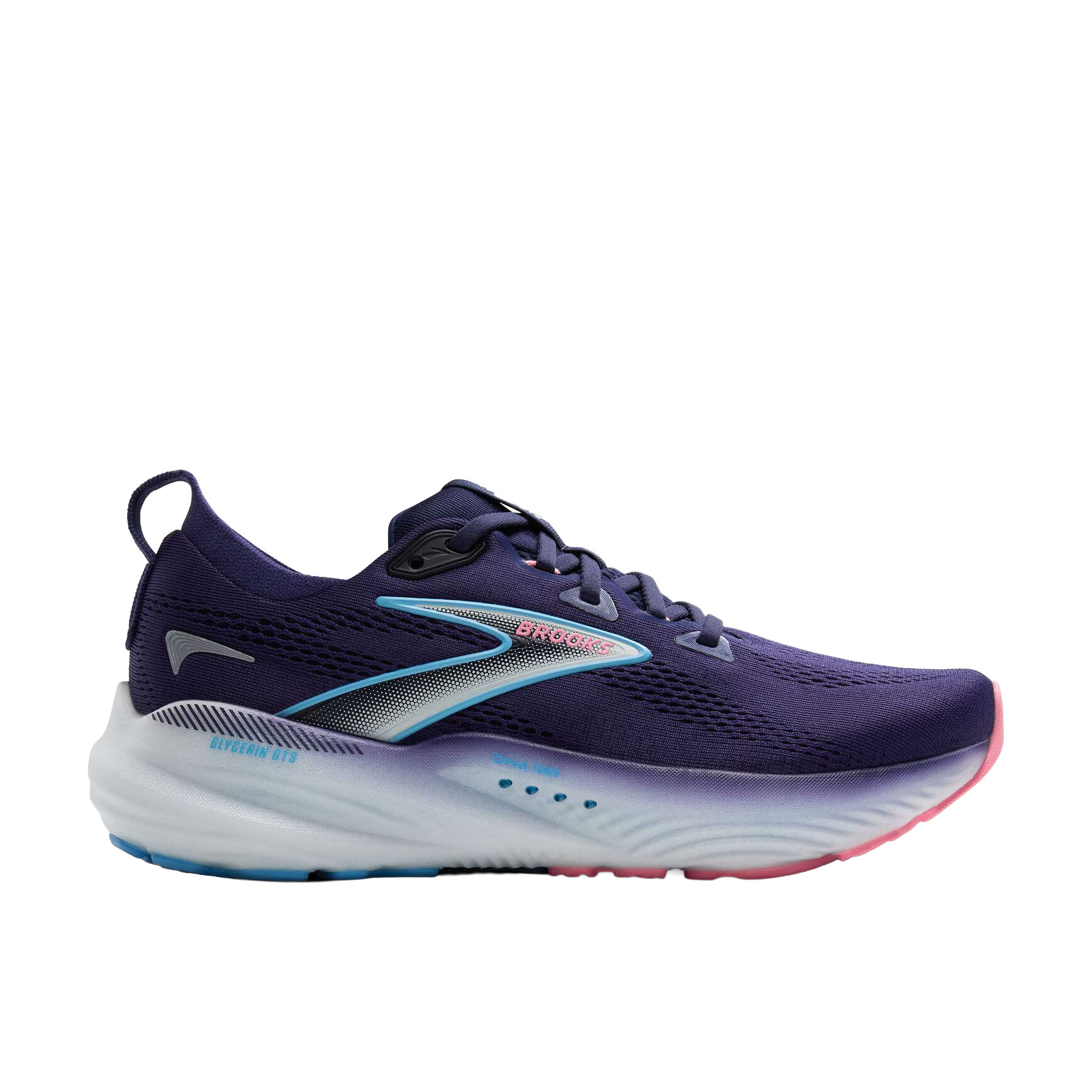 BROOKS WOMEN'S GLYCERIN GTS 22-BLUE RIBBON/PEACOAT/DIANTHUS