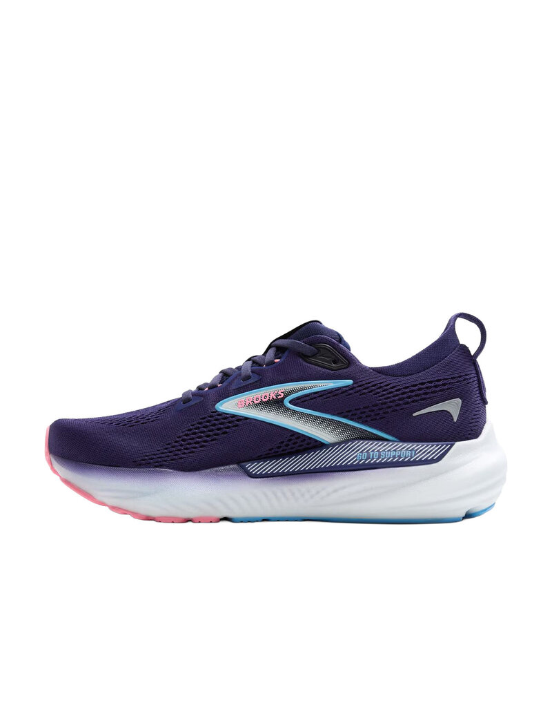 BROOKS WOMEN'S GLYCERIN GTS 22-BLUE RIBBON/PEACOAT/DIANTHUS