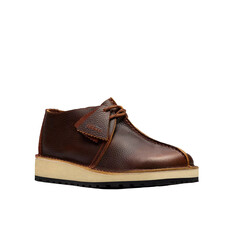 CLARKS MEN'S TREK SCOUT LEATHER-NUT BROWN