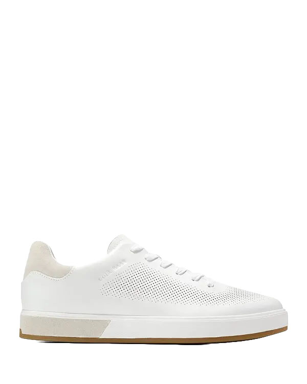 COLE HAAN MEN'S GRANDPRO ANGLEACE SNEAKER-OPTIC WHITE/SILVER BIRCH/OPTIC WHITE