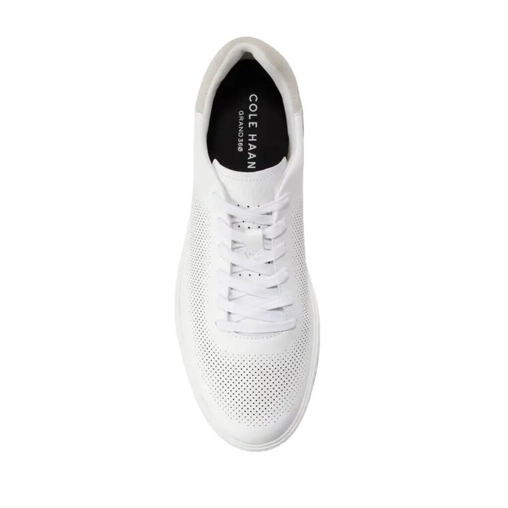 COLE HAAN MEN'S GRANDPRO ANGLEACE SNEAKER-OPTIC WHITE/SILVER BIRCH/OPTIC WHITE