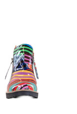 DJANGO & JULIETTE WOMEN'S OHMY PATENT-BLACK STRIPE MULTI