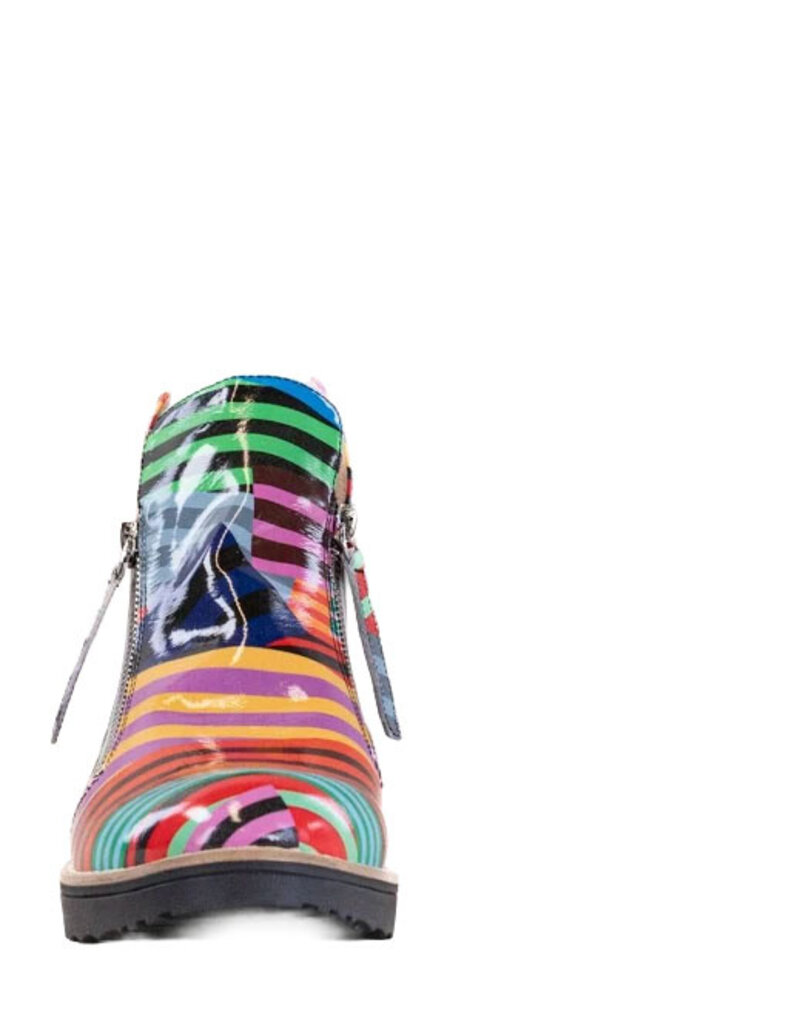 DJANGO & JULIETTE WOMEN'S OHMY PATENT-BLACK STRIPE MULTI