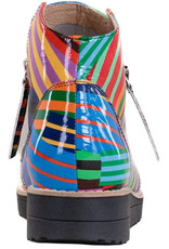 DJANGO & JULIETTE WOMEN'S OHMY PATENT-BLACK STRIPE MULTI