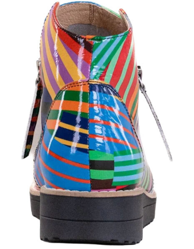 DJANGO & JULIETTE WOMEN'S OHMY PATENT-BLACK STRIPE MULTI