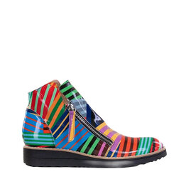 DJANGO & JULIETTE WOMEN'S OHMY PATENT-BLACK STRIPE MULTI