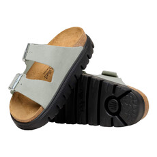 BIRKENSTOCK ARIZONA CHUNKY SUEDE-PURE SAGE