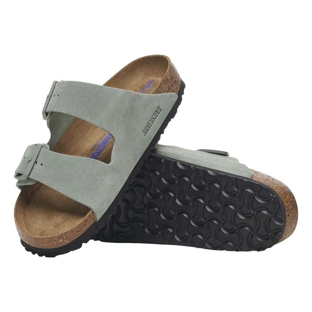 BIRKENSTOCK ARIZONA SOFT FOOTBED SUEDE-PURE SAGE | BEND SHOE CO