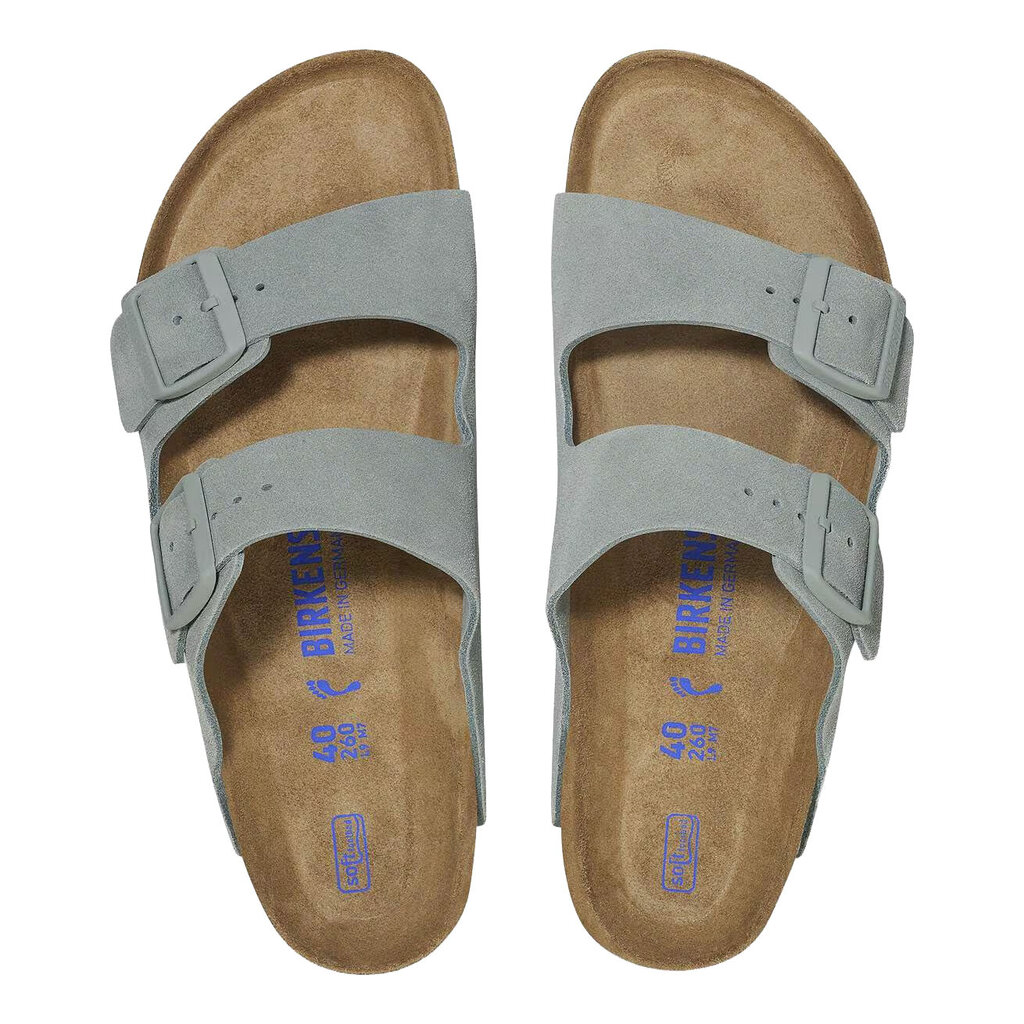 BIRKENSTOCK ARIZONA SOFT FOOTBED SUEDE-PURE SAGE | BEND SHOE CO