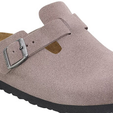 BIRKENSTOCK BOSTON SOFT FOOTBED SUEDE-FADED PURPLE