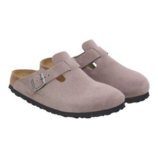 BIRKENSTOCK BOSTON SOFT FOOTBED SUEDE-FADED PURPLE