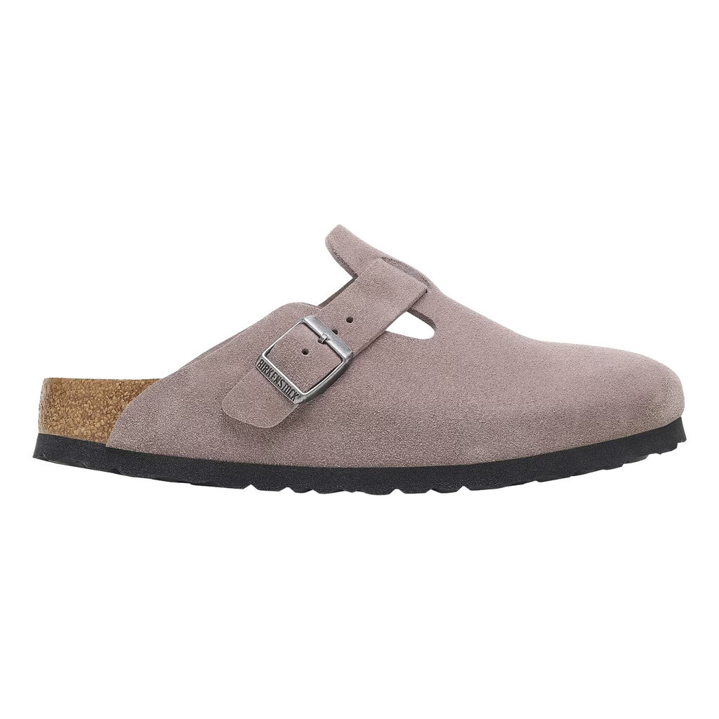 BIRKENSTOCK BOSTON SOFT FOOTBED SUEDE-FADED PURPLE