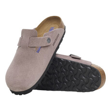 BIRKENSTOCK BOSTON SOFT FOOTBED SUEDE-FADED PURPLE