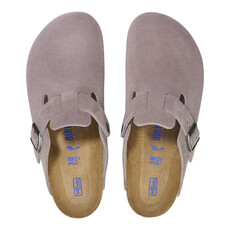 BIRKENSTOCK BOSTON SOFT FOOTBED SUEDE-FADED PURPLE