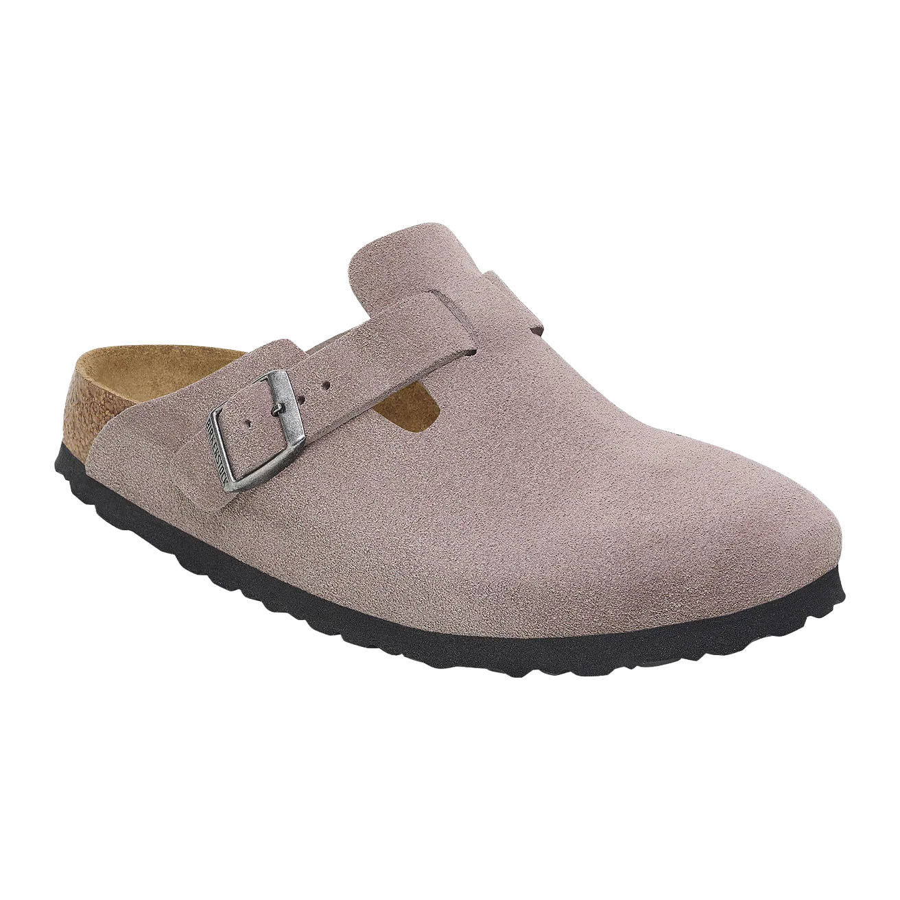 BIRKENSTOCK BOSTON SOFT FOOTBED SUEDE-FADED PURPLE