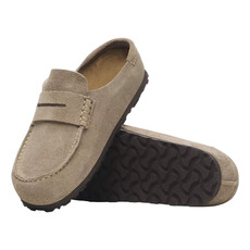 BIRKENSTOCK NAPLES WRAPPED-TAUPE SUEDE | BEND SHOE CO
