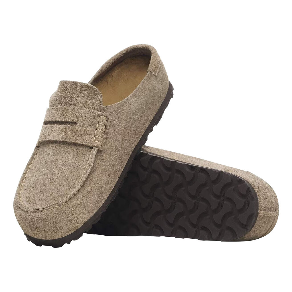 BIRKENSTOCK NAPLES WRAPPED-TAUPE SUEDE | BEND SHOE CO