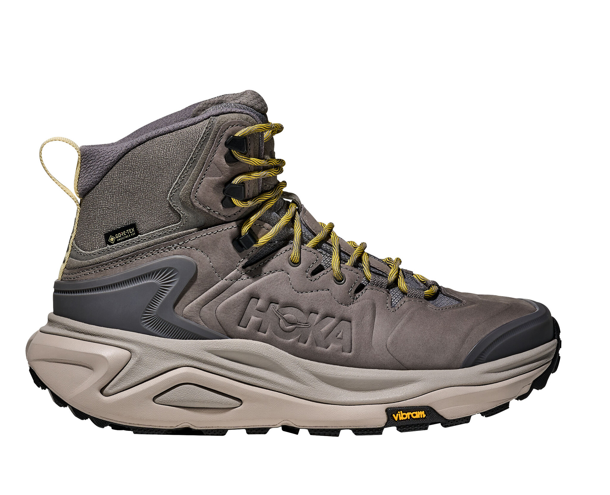 HOKA ONE ONE MEN'S KAHA 3 MID GTX-GRAVEL/CEMENT
