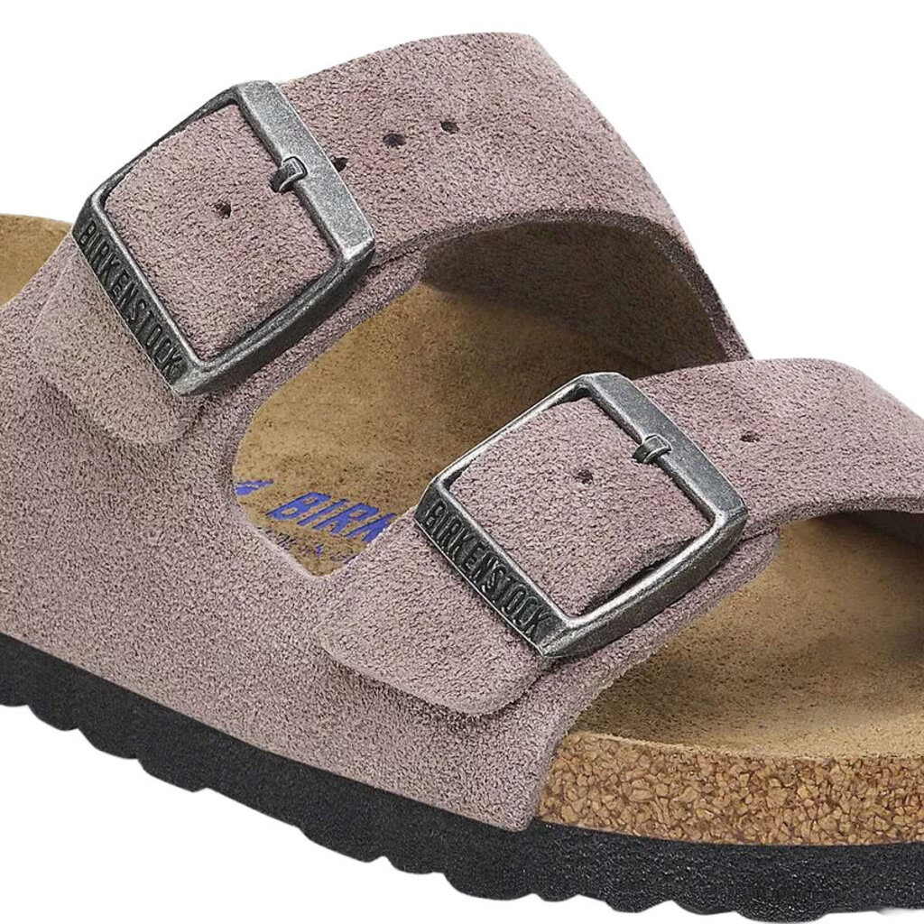 BIRKENSTOCK ARIZONA SOFT FOOTBED SUEDE-FADED PURPLE