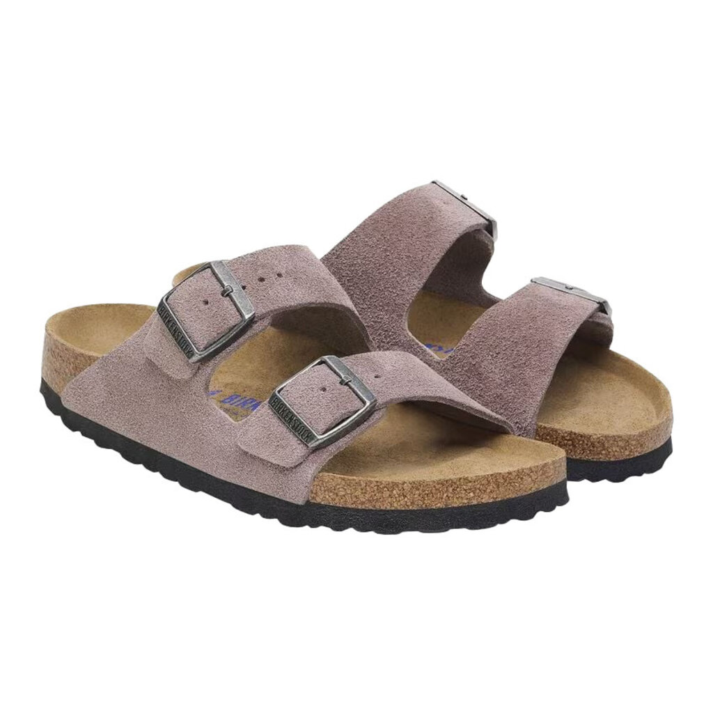 BIRKENSTOCK ARIZONA SOFT FOOTBED SUEDE-FADED PURPLE
