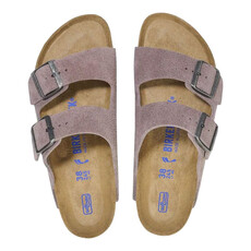 BIRKENSTOCK ARIZONA SOFT FOOTBED SUEDE-FADED PURPLE