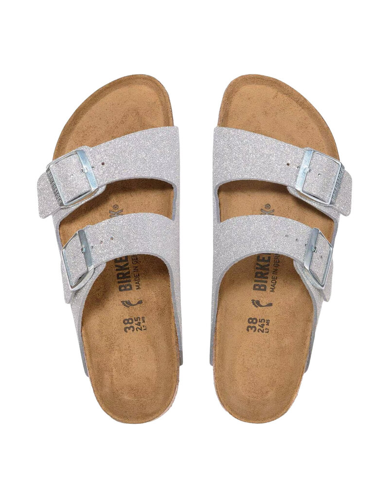 BIRKENSTOCK ARIZONA TEXTILE-SHINY GLITTER SILVER