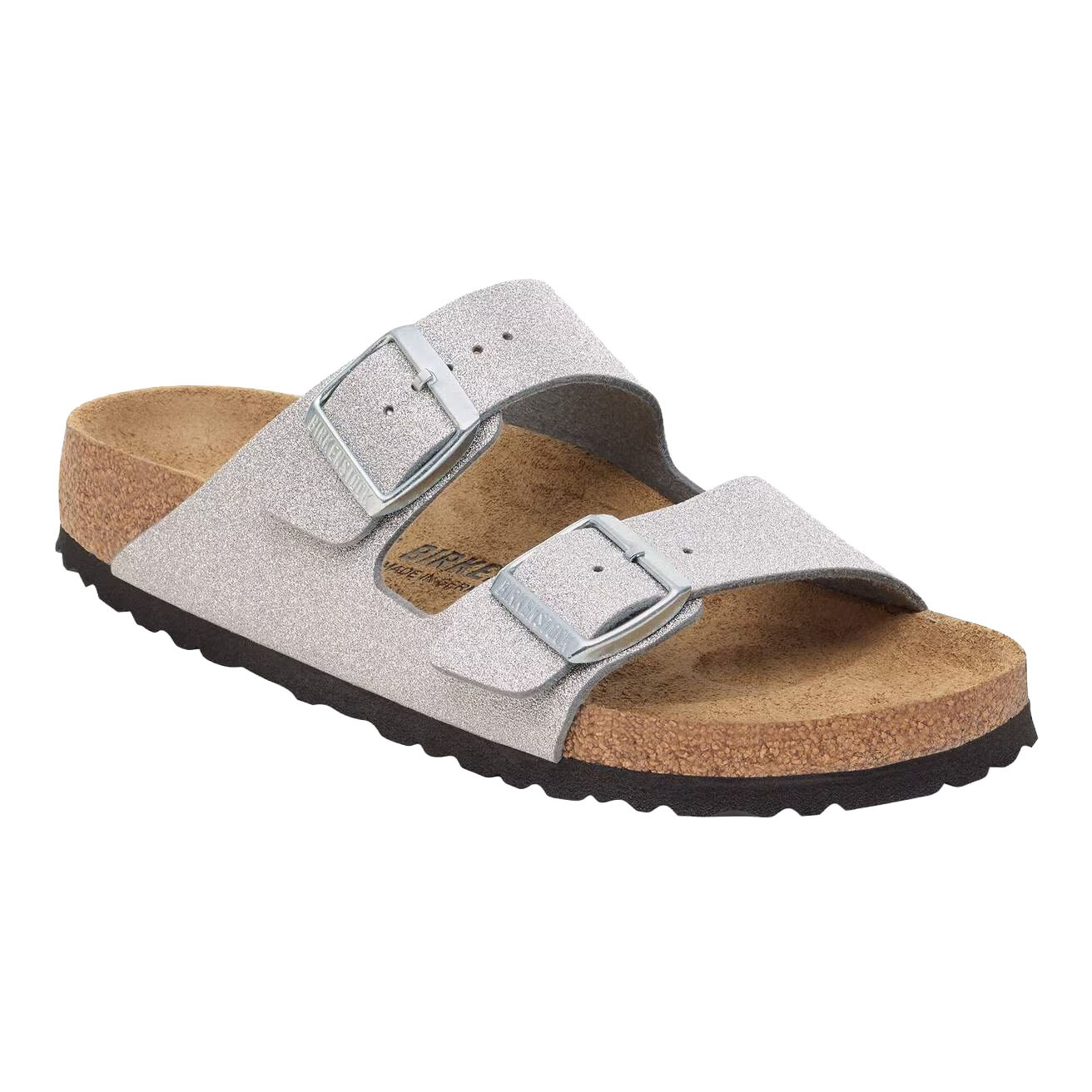 BIRKENSTOCK ARIZONA TEXTILE-SHINY GLITTER SILVER