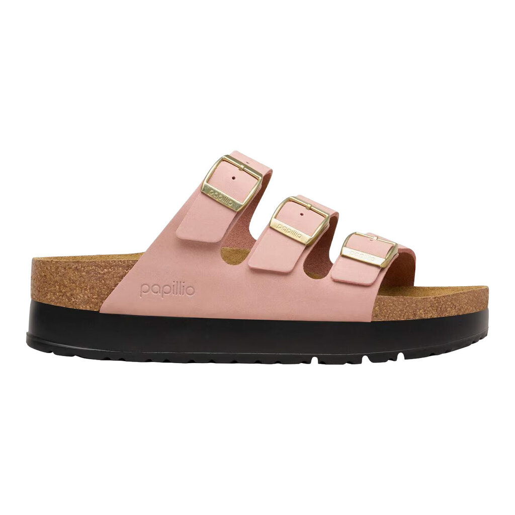 BIRKENSTOCK FLORIDA III FLEX PLATFORM NUBUCK-PINK CLAY | BEND SHOE CO