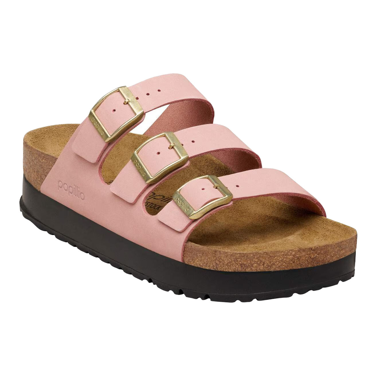 BIRKENSTOCK FLORIDA III FLEX PLATFORM NUBUCK-PINK CLAY