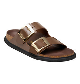 BIRKENSTOCK ARIZONA DROPLET BUCKLE HIGH SHINE LEATHER-CARAFE