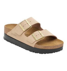 BIRKENSTOCK ARIZONA FLEX PLATFORM NUBUCK-SANDCASTLE