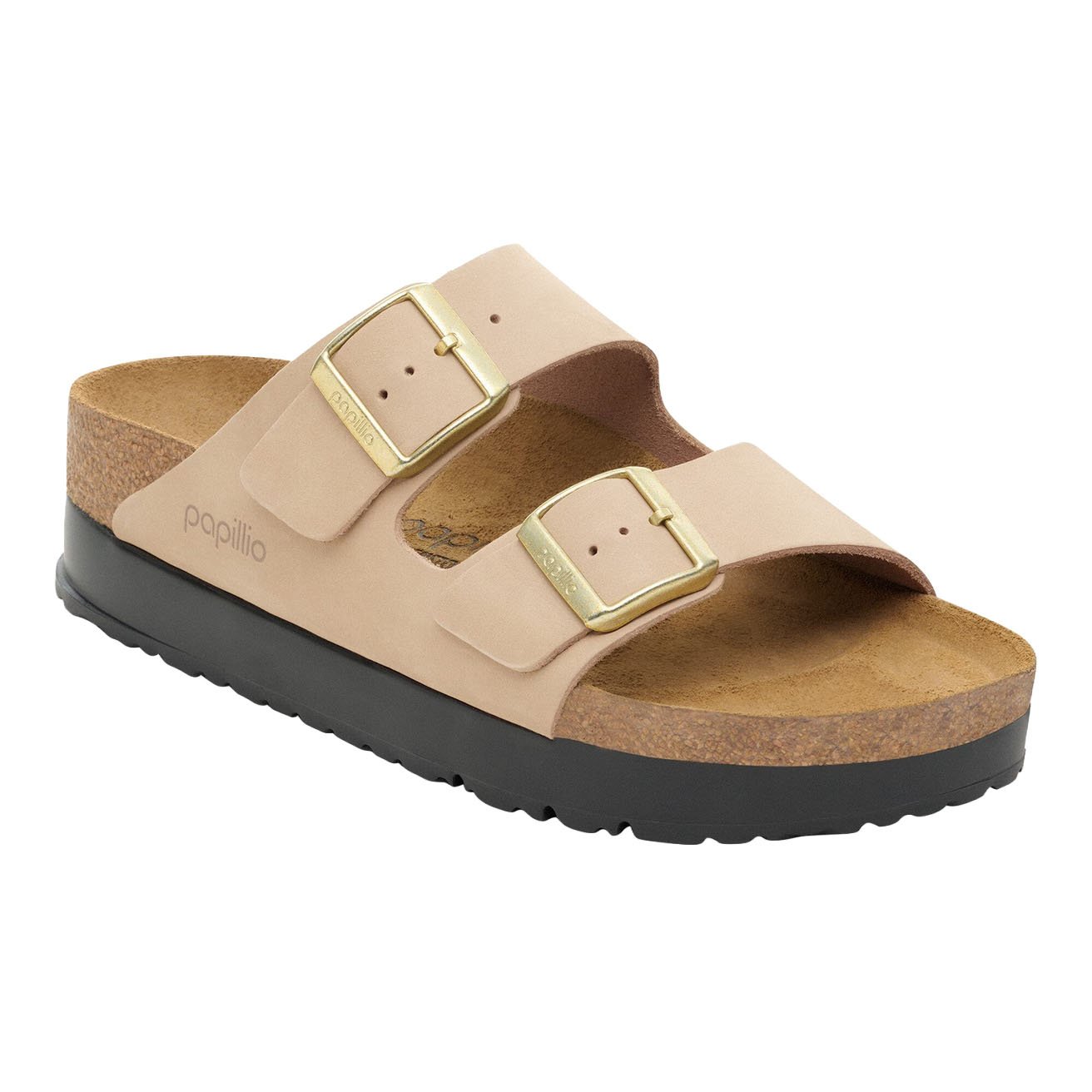 BIRKENSTOCK ARIZONA FLEX PLATFORM NUBUCK-SANDCASTLE