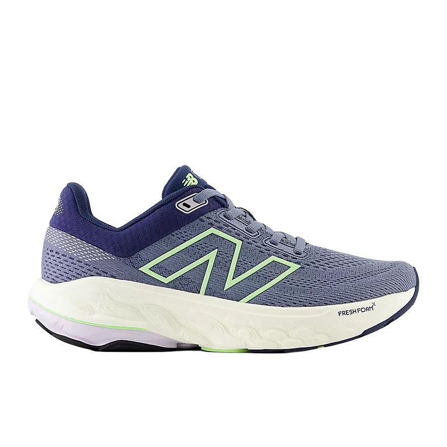 NEW BALANCE WOMEN'S 860V14-ARCTIC GREY/SEA SALT/BLEACHED LIME GLO