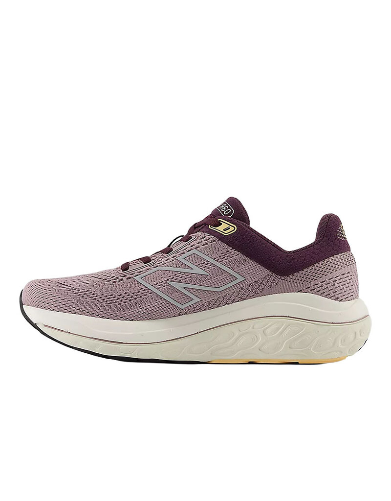NEW BALANCE WOMEN'S 860V14-ICE WINE/PLUM BROWN/SILVER METALLIC
