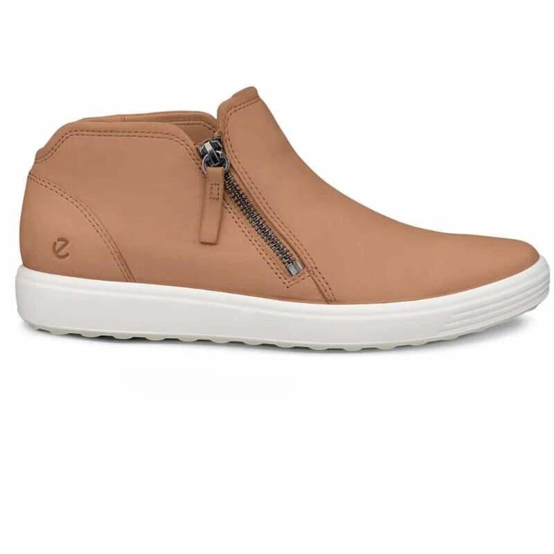 ECCO WOMEN'S SOFT 7 SIDE ZIP BOOTIE-CASHMERE