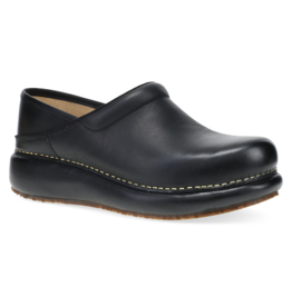 DANSKO WOMEN'S PLATFORM PRO CLOG BURNISHED NUBUCK-BLACK