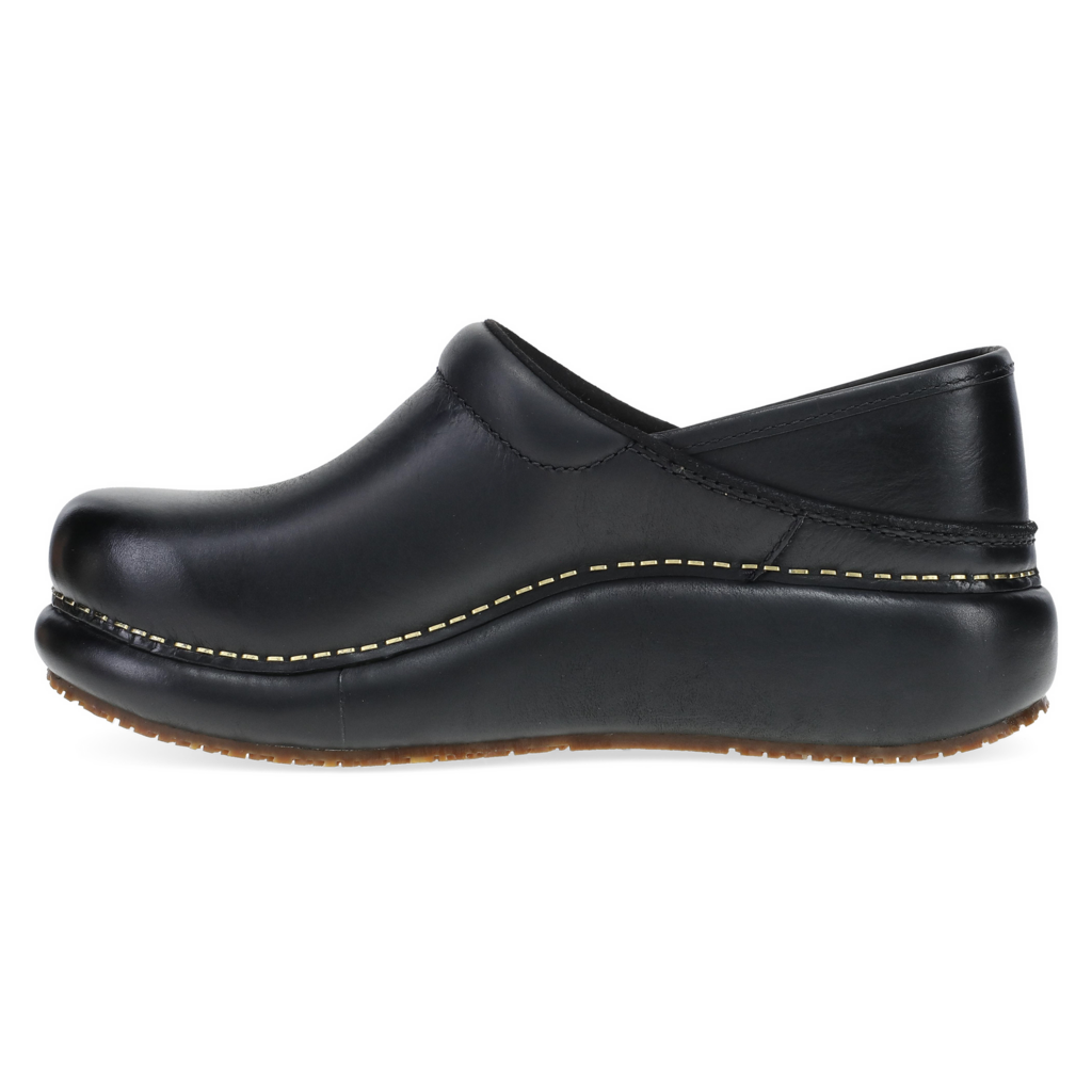 DANSKO WOMEN'S PLATFORM PRO CLOG BURNISHED NUBUCK-BLACK | BEND SHOE CO