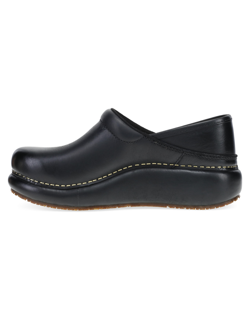 DANSKO WOMEN'S PLATFORM PRO CLOG BURNISHED NUBUCK-BLACK
