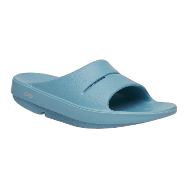 OOFOS OOAHH SLIDE-OCEAN BLUE