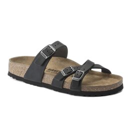 BIRKENSTOCK FRANCA OILED LEATHER-BLACK