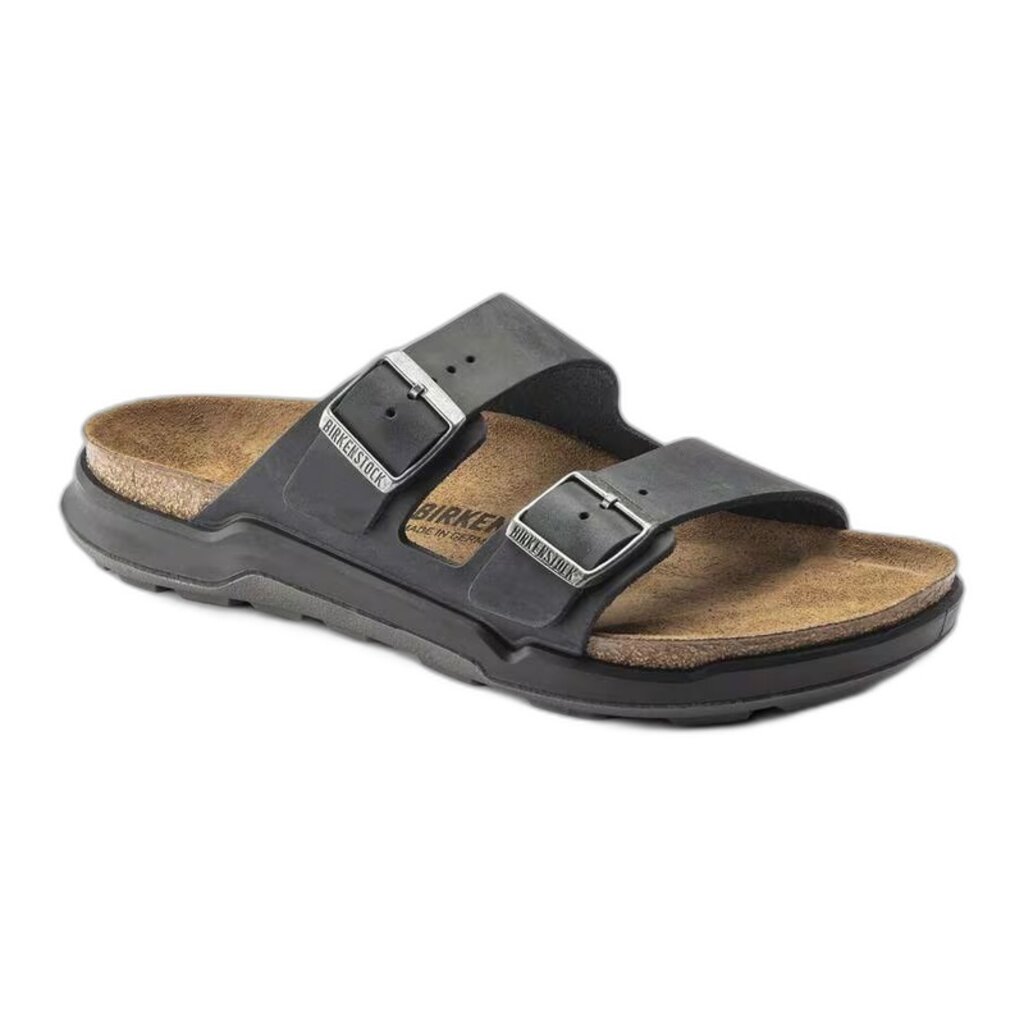 BIRKENSTOCK ARIZONA CROSS TOWN OILED LEATHER-BLACK | BEND SHOE CO