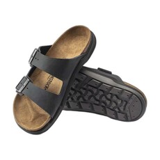 BIRKENSTOCK ARIZONA CROSS TOWN OILED LEATHER-BLACK | BEND SHOE CO
