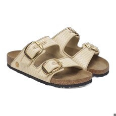 BIRKENSTOCK ARIZONA BIG BUCKLE NATURAL TEXTILE-RAFFIA | BEND SHOE CO