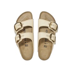 BIRKENSTOCK ARIZONA BIG BUCKLE NATURAL TEXTILE-RAFFIA | BEND SHOE CO