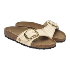 BIRKENSTOCK MADRID BIG BUCKLE NATURAL TEXTILE-RAFFIA | BEND SHOE CO