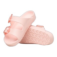 BIRKENSTOCK ARIZONA KIDS FLOWERS BUCKLE EVA-LIGHT ROSE | BEND SHOE CO
